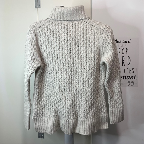 J. Crew Grey Merino Wool Turtleneck Sweater - Picture 2 of 8